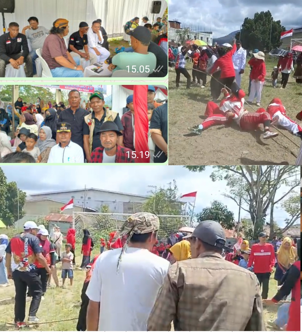 Camat dan Kepala Desa se-Kecamatan Wih Pesam Meriahkan HUT RI ke-81